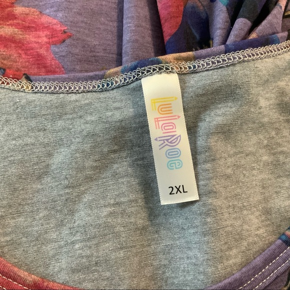 Floral Long Flowing Tunic Top LuLaRoe SZ 2XL - Picture 4 of 8